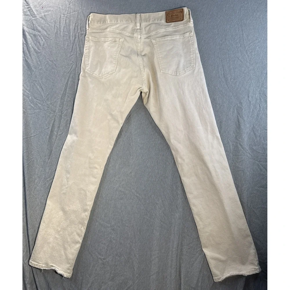 Polo Ralph Lauren Jeans Vintage Men's 33x32  Varick Slim Straight Tan Dungaree